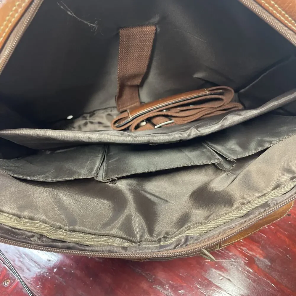 Pelle Studio Genuine Leather Bag Brown Shoulder Messenger Satchel Document Bag