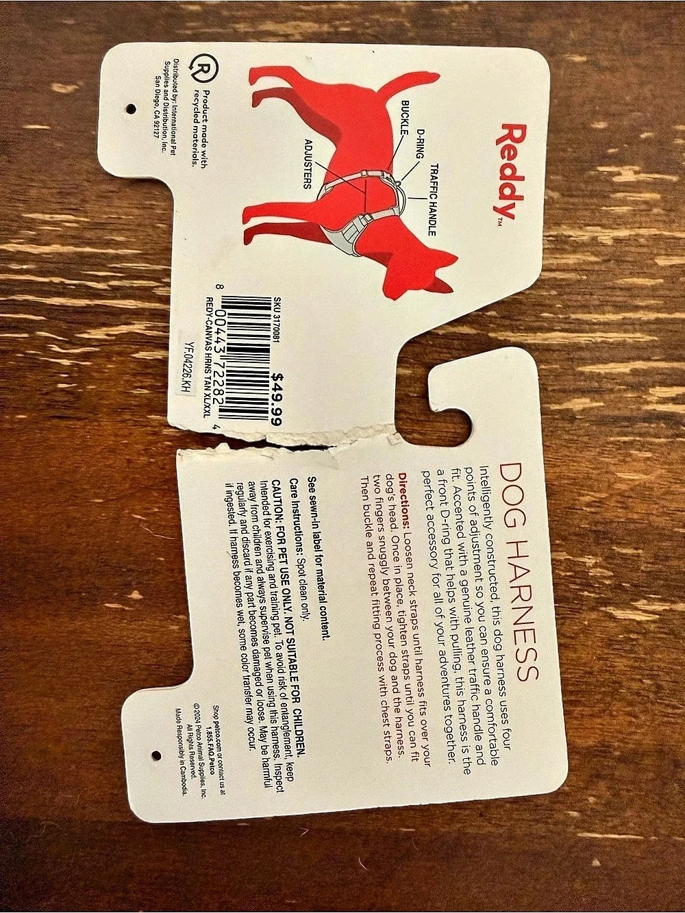 Reddy dog harness