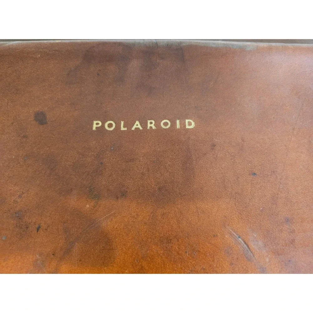 Polaroid 850 Electric Eye Land Camera Grey Vintage Wink Light Leather Case Set