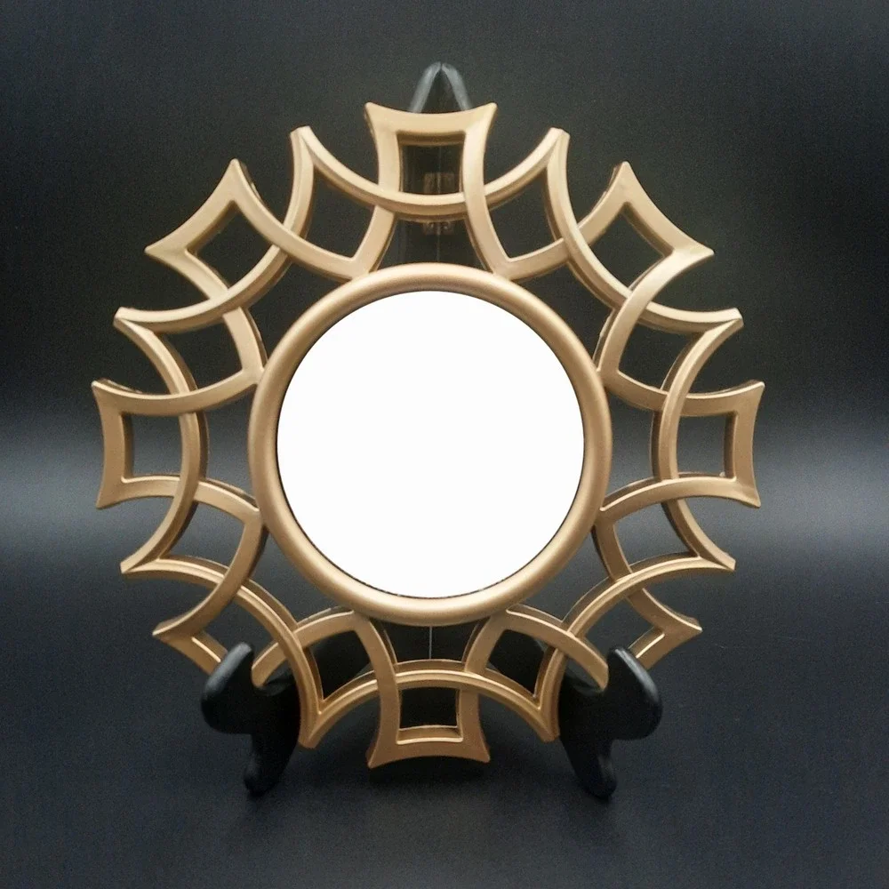 Gold Sunburst‎ Mirror Round Decorative Wall Accent Art 10 Inch Diameter