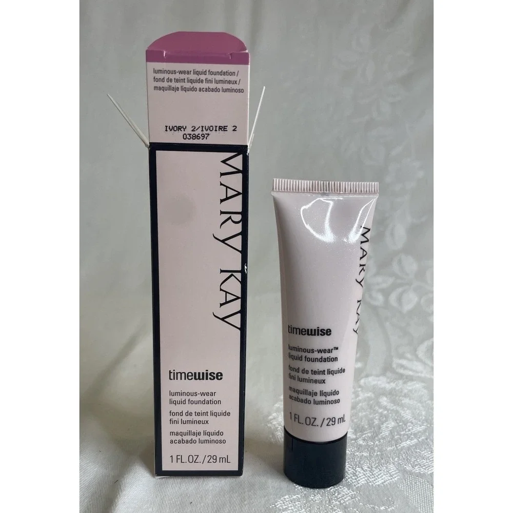 Mary Kay Timewise Luminous-Wear‎ Liquid Foundation Ivory 2 038697 NEW IN BOX