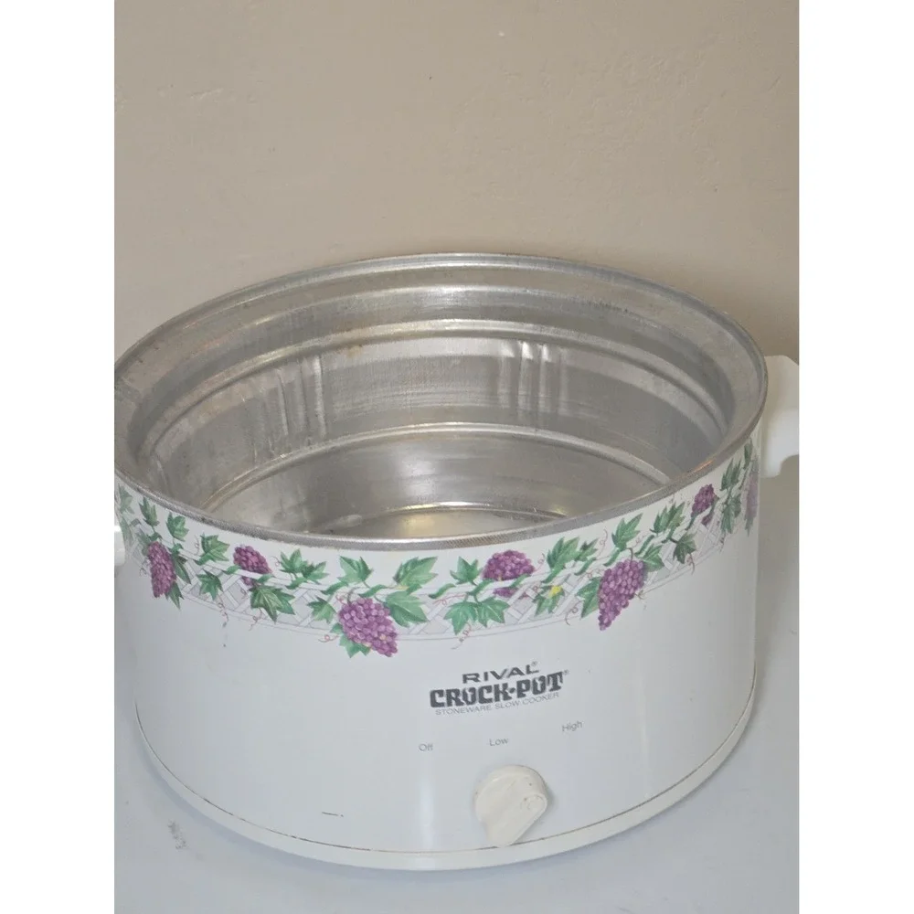 Vtg Rival Crock Pot Replacement Heating Base Shell 5 Qt Model 3355 Grapevine