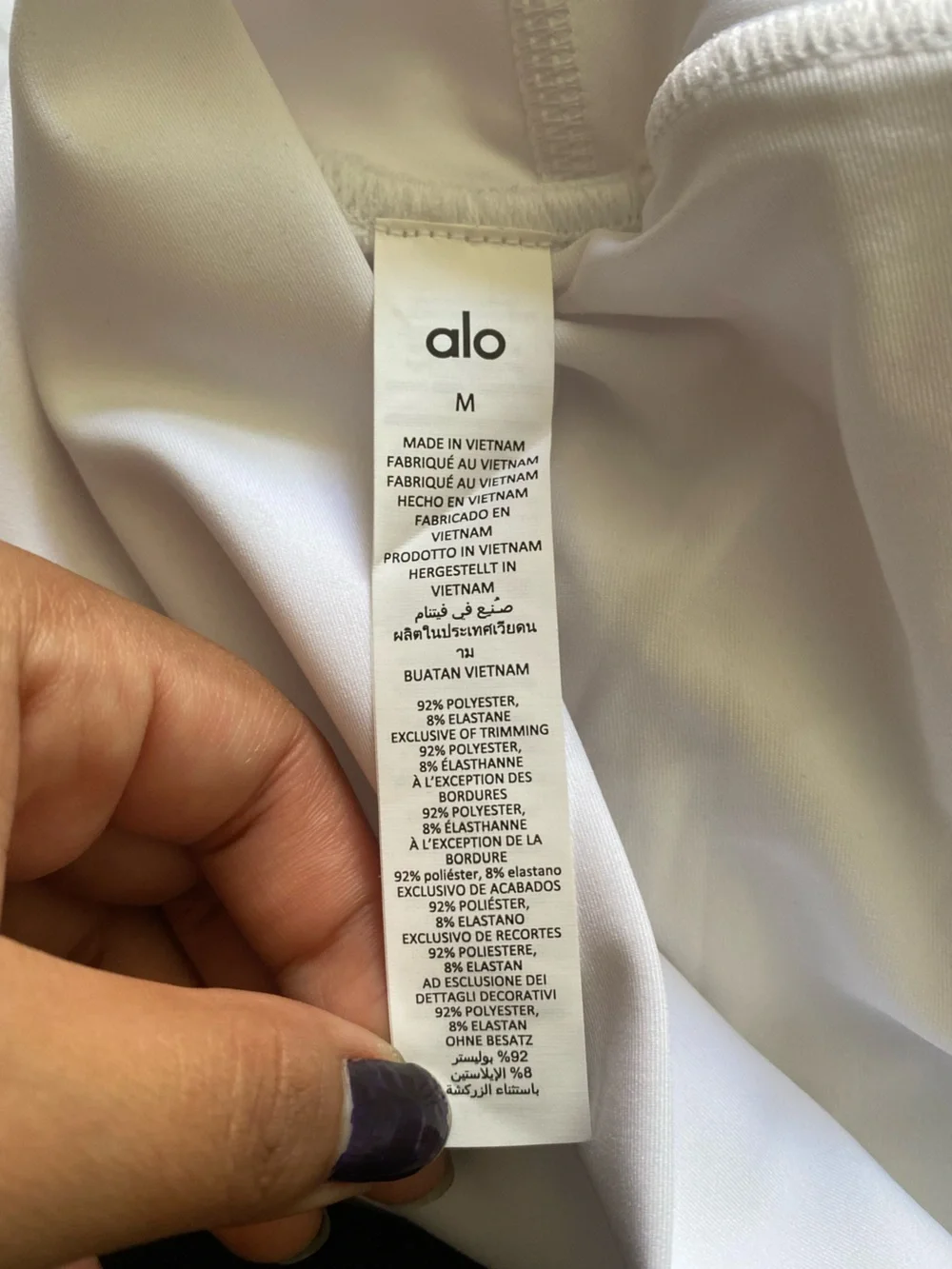 ALO Yoga White Pleated Skater Skirt