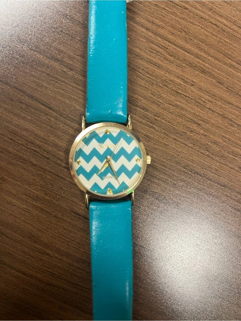 Turquoise Chevron Strap Watch - Unbranded