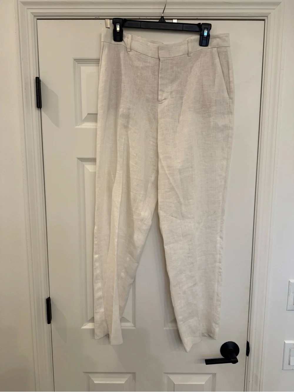 Mango Linen Suit Trousers Womens Straight Leg Pants size 8