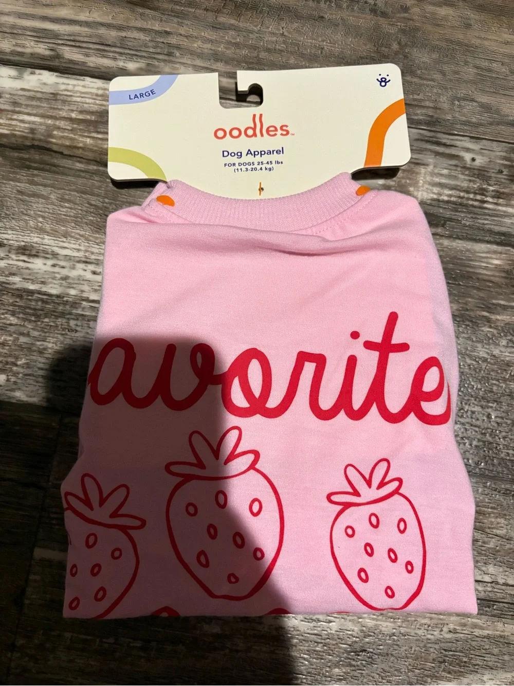 Pink Strawberry 'Favorite Child’ Dog Shirt