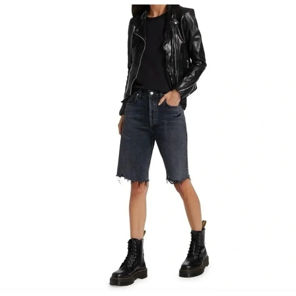 CITIZENS OF HUMANITY Ambrosio Long Denim Shorts in‎ Black 1928-1134