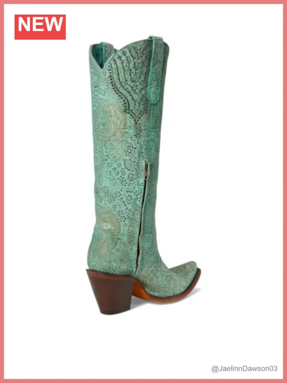Corral Boots Womens Floral Snip Toe Pull On Over the Knee High Heel Leather