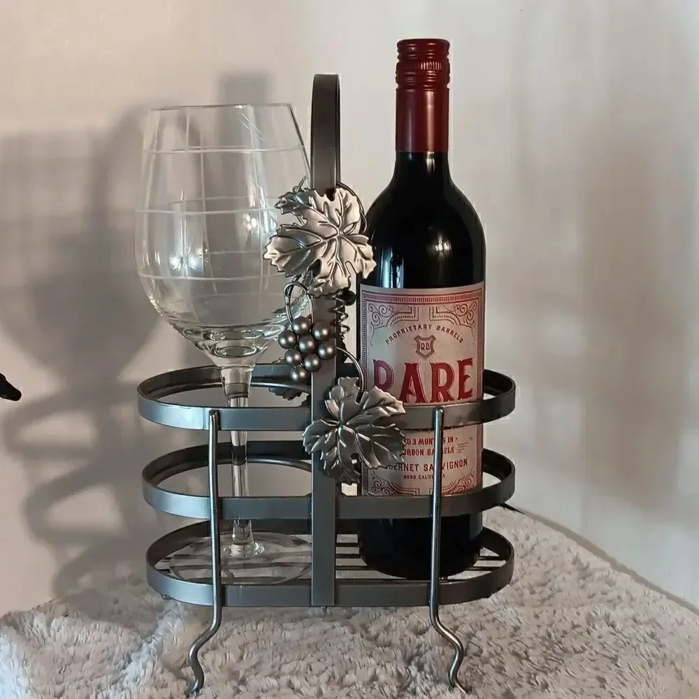 Metal Wine Bottle Caddy
