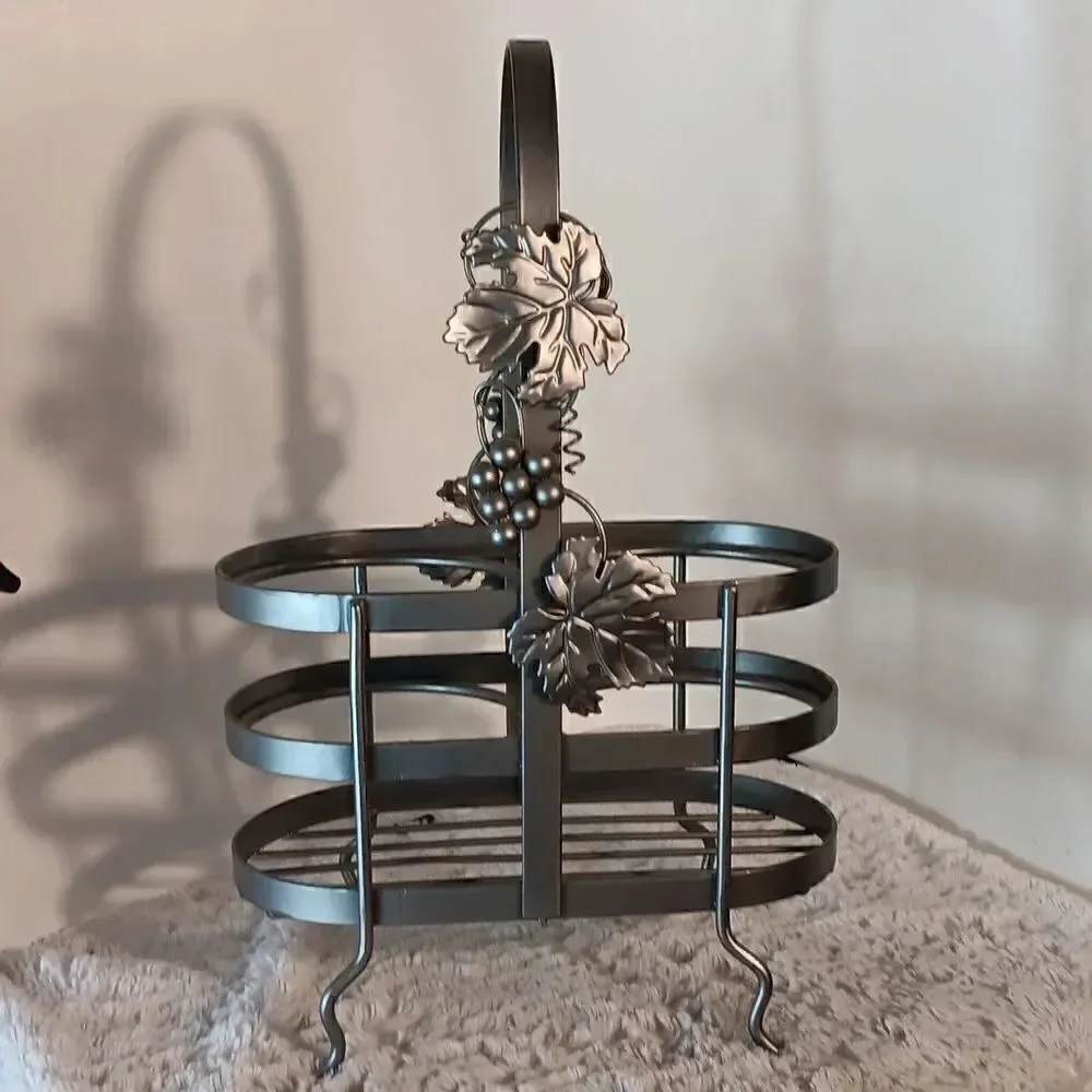 Metal Wine Bottle Caddy