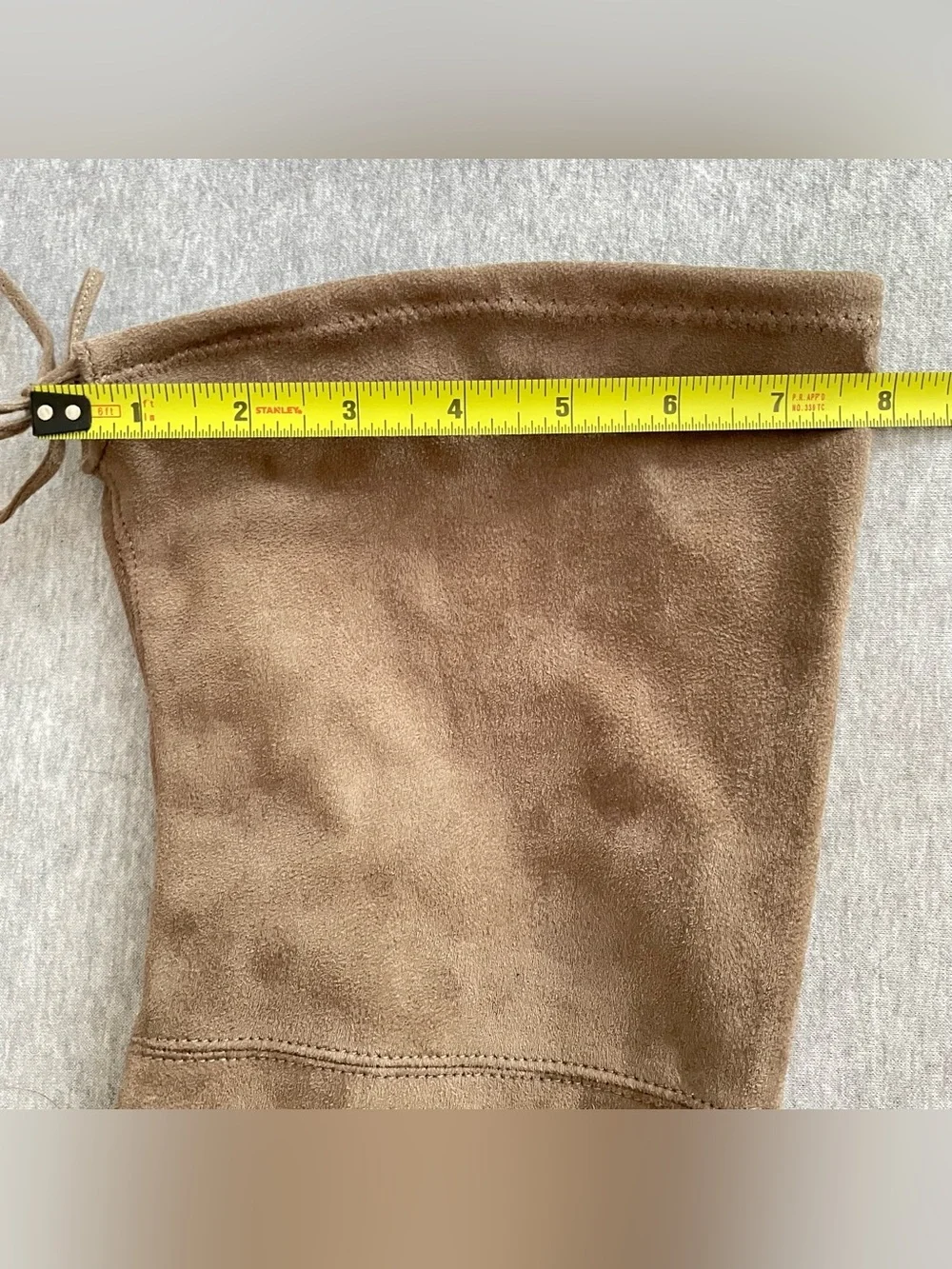 Slayer Women's Size 8.5 Suede Tan Over-the-Knee Block Heel Pull On Boots READ
