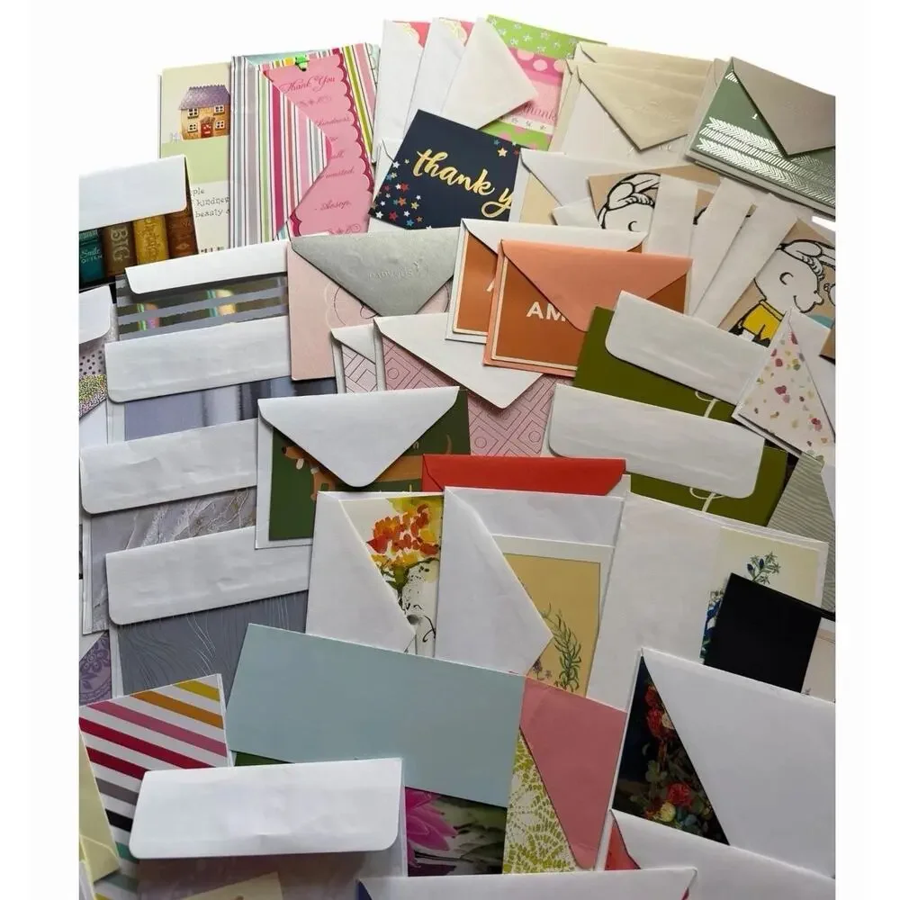 Assorted Stationery Lot Writing Paper Blank Note Cards Thank You Cards Envelopes