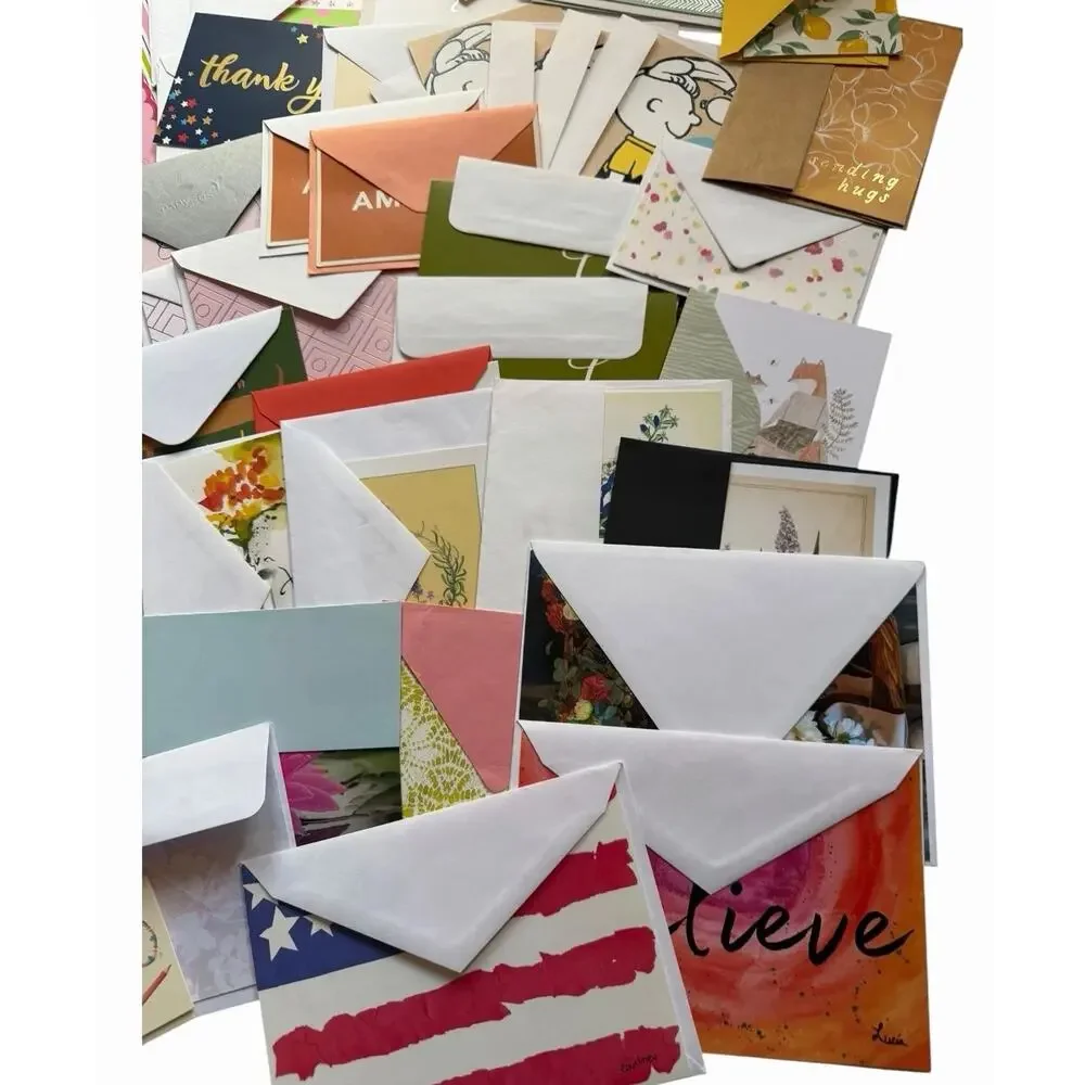 Assorted Stationery Lot Writing Paper Blank Note Cards Thank You Cards Envelopes