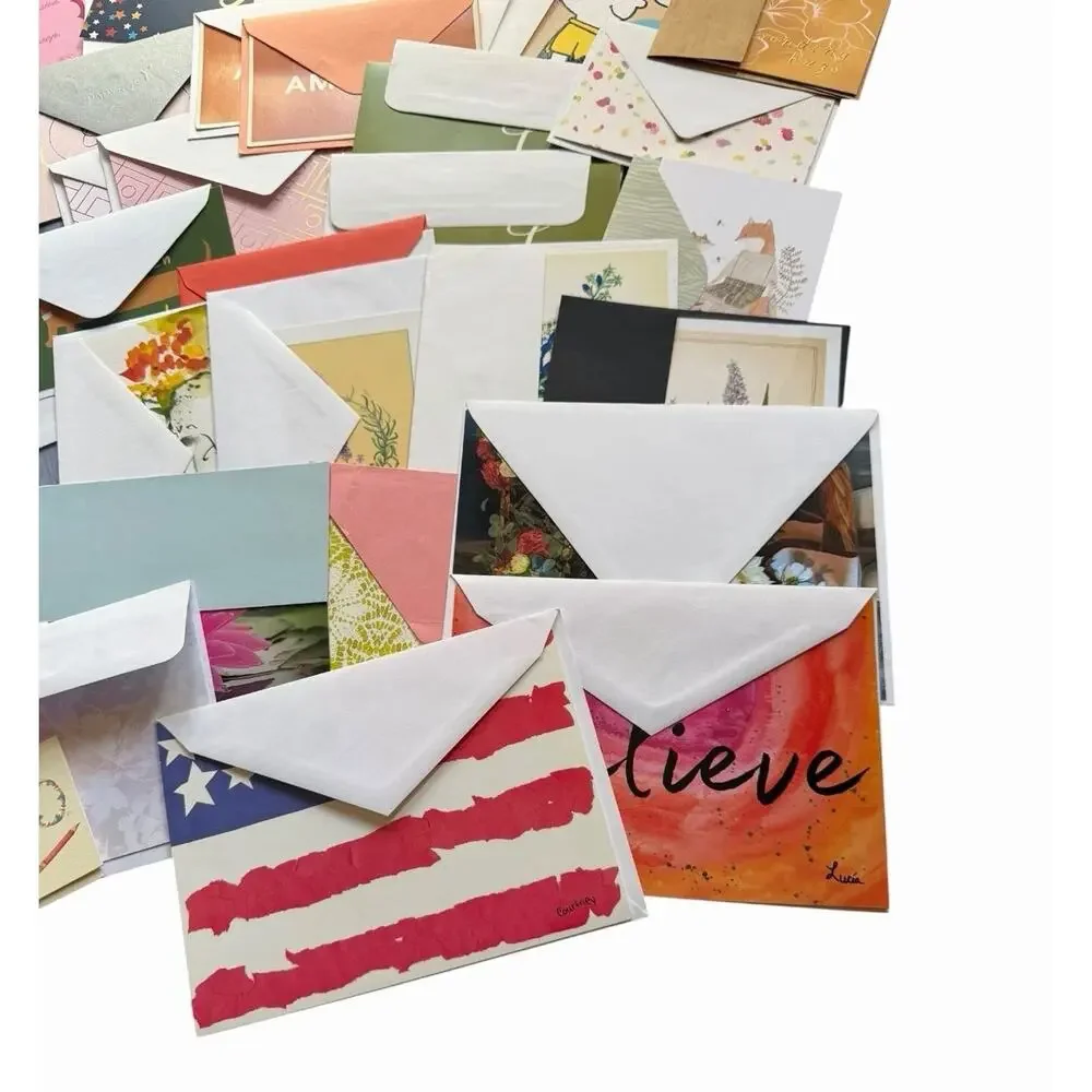 Assorted Stationery Lot Writing Paper Blank Note Cards Thank You Cards Envelopes