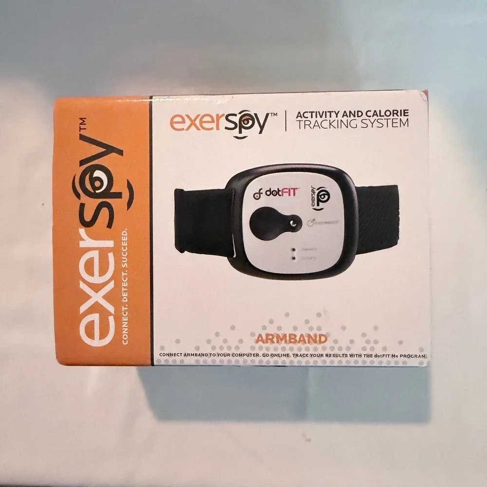 dotFIT ExerSpy Activity Calorie‎ Tracking System Armband Unisex Med Black White