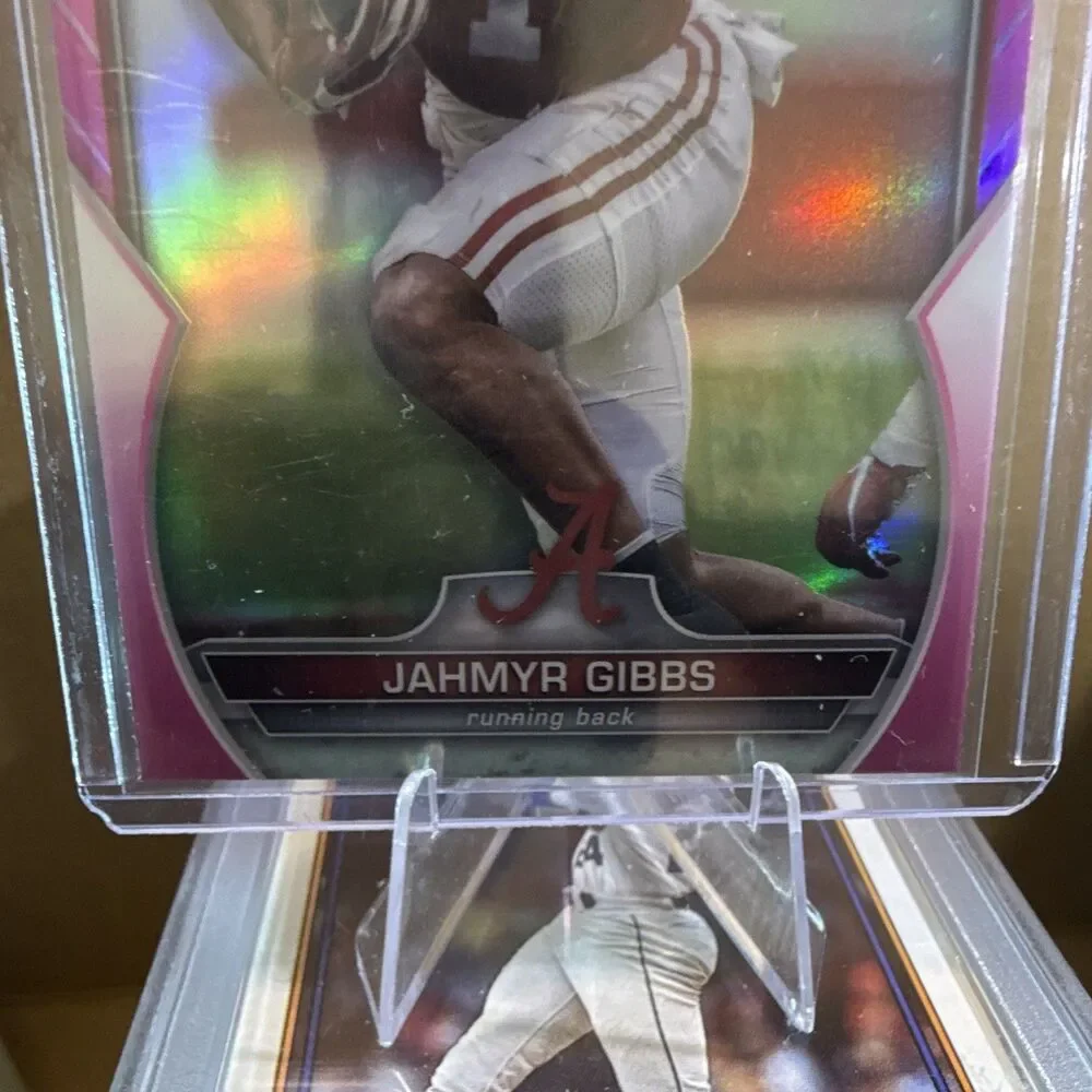 Topps 2022 Bowman Univ Chrome Jahmyr Gibbs #82 1st Bowman Pink RC