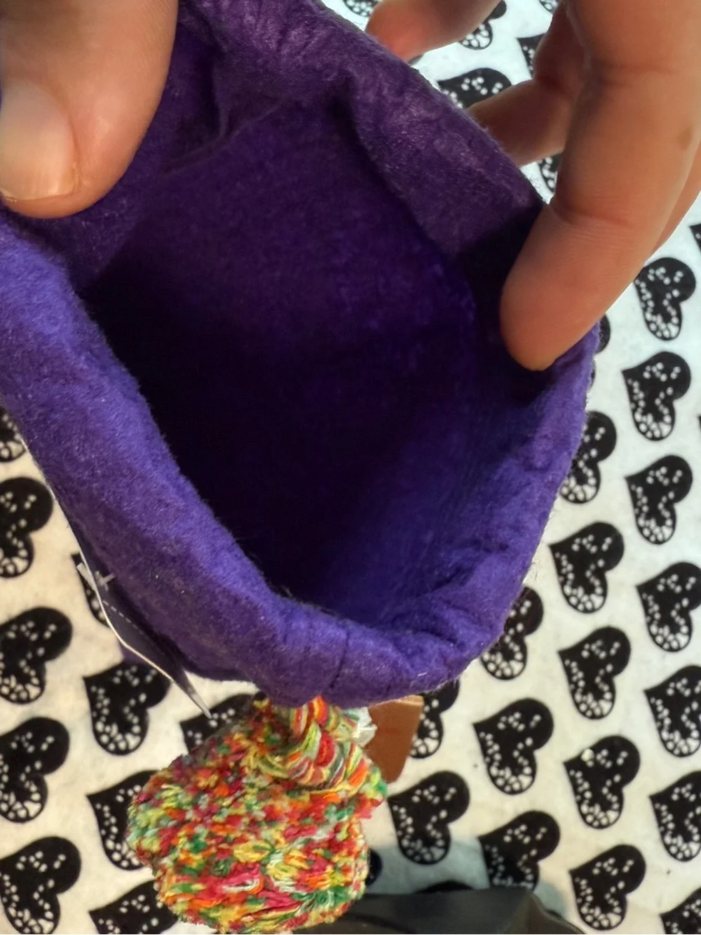 Ashland Purple Party Favor Pouch with Multicolor Tassel