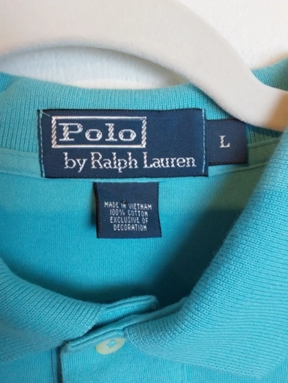 Polo by Ralph Lauren |Turquoise Short Sleeve Polo with Pink Pony Preppy Sz.L