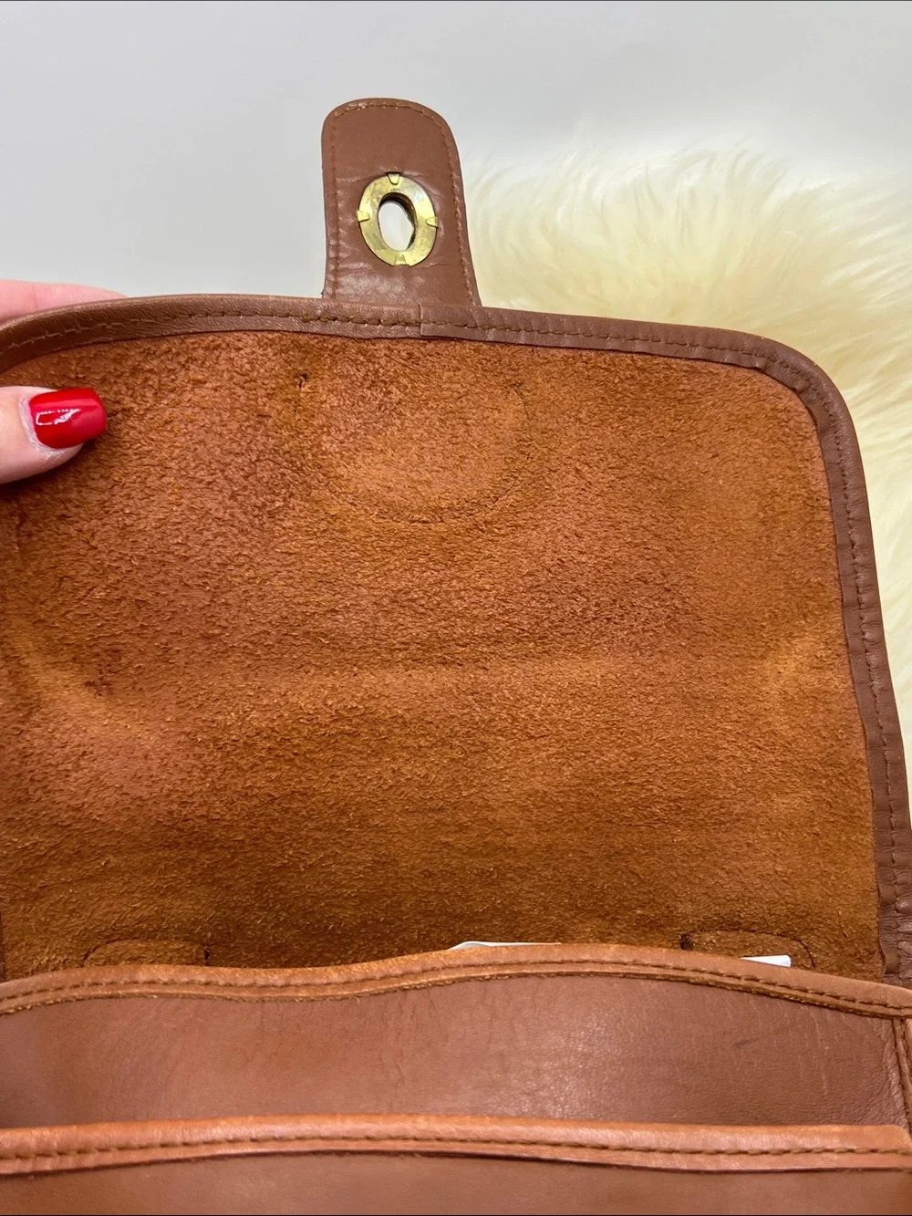 🍄 Vintage 90’s Hunt Club Brown Leather Top-Handle