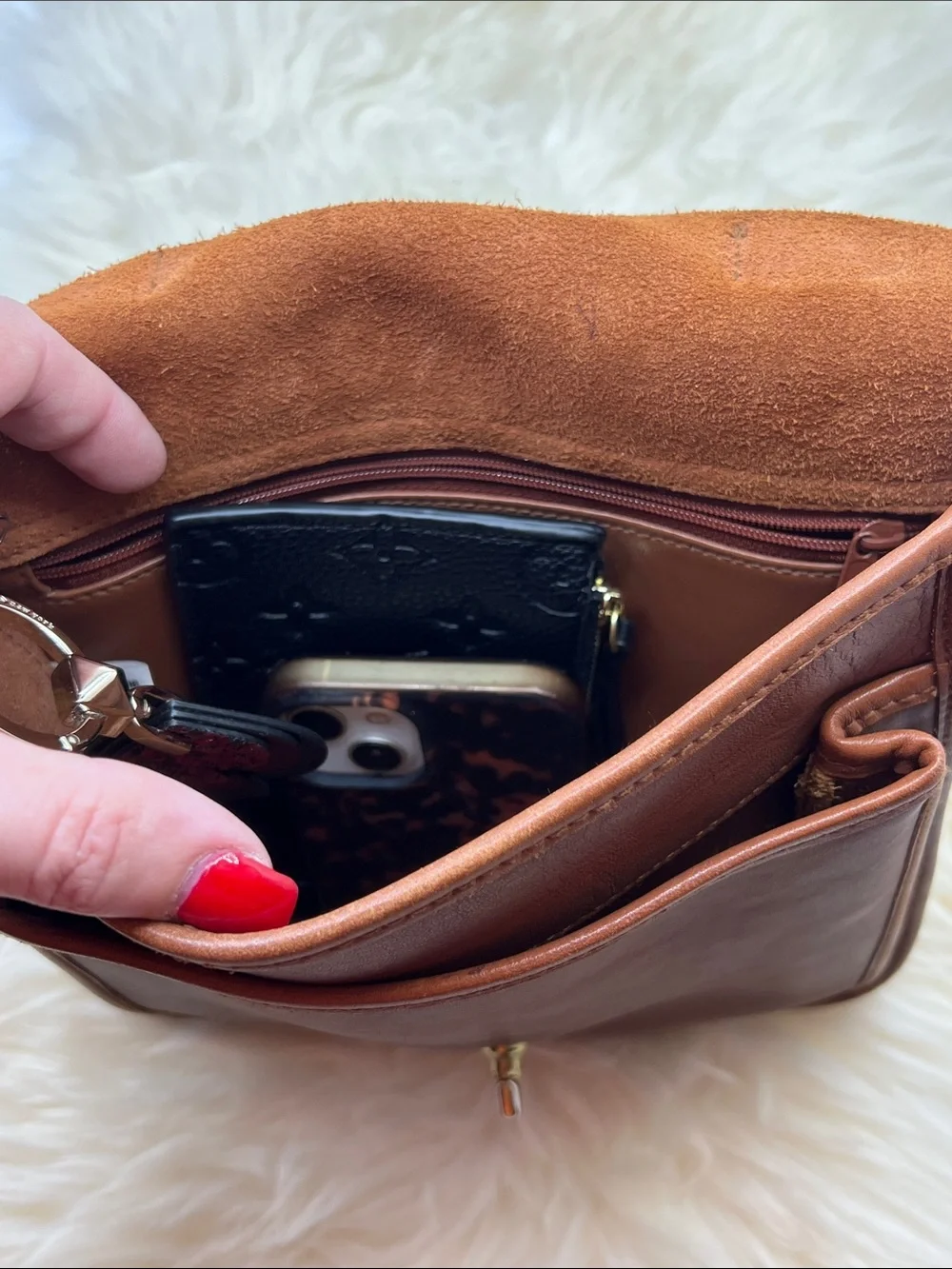 🍄 Vintage 90’s Hunt Club Brown Leather Top-Handle