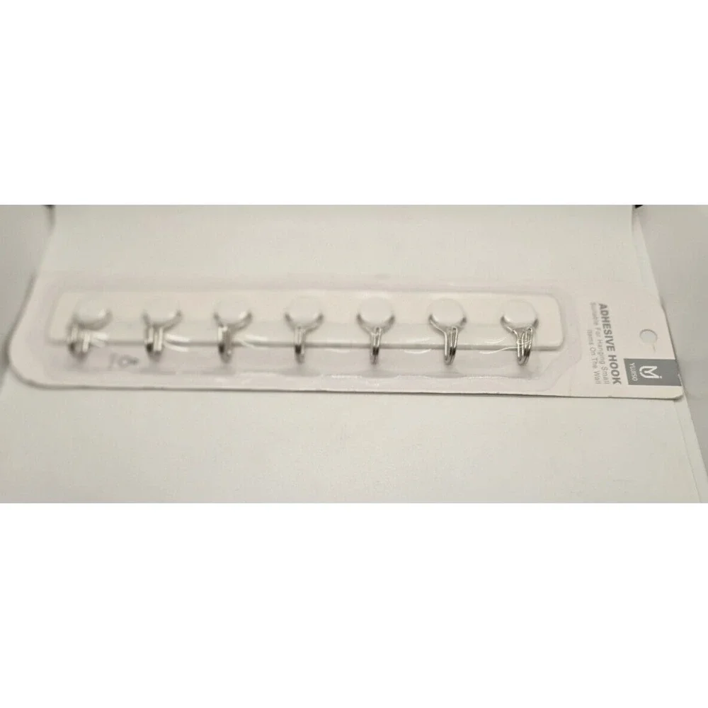 Strong Adhesive Sticky‎ Hooks Heavy Duty Wall Stainless Hook Hanger 7 hooks