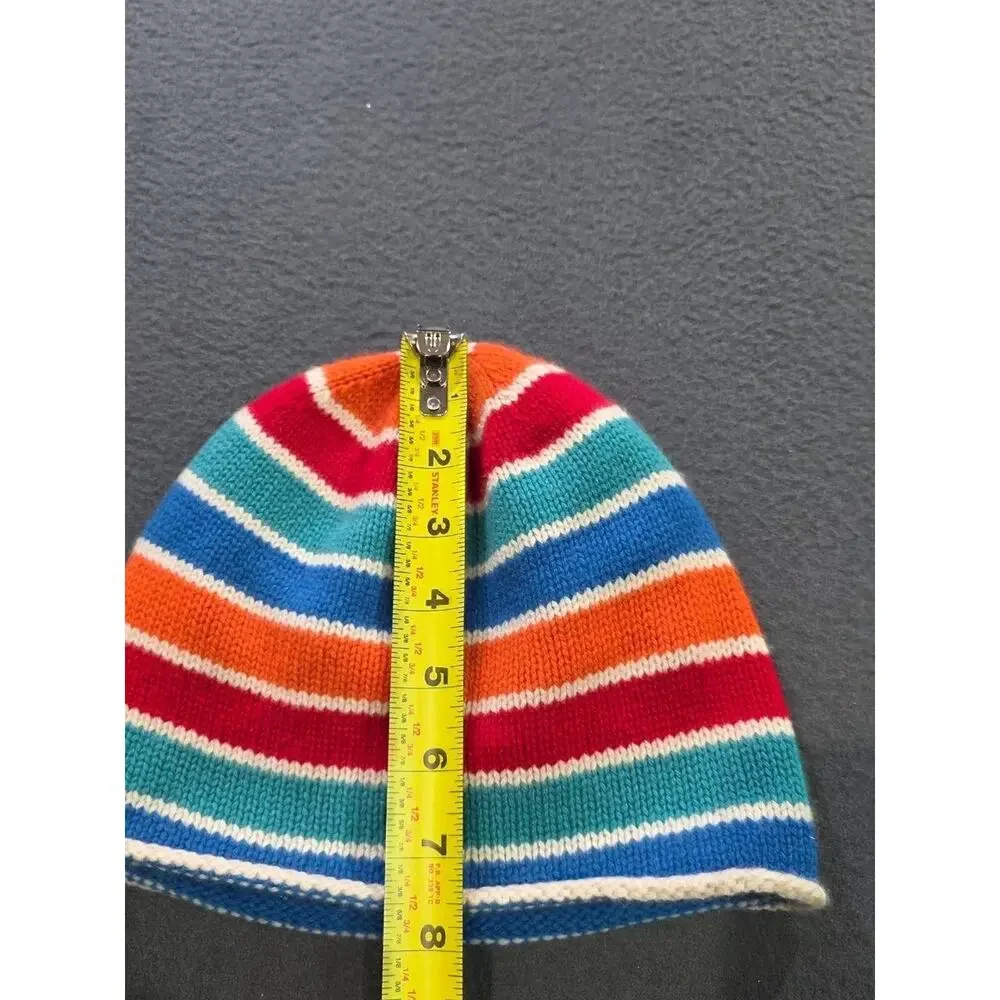 Invisible Nord KIDS 100% cashmere Hat Beanie Striped Multicolor Unisex A011003