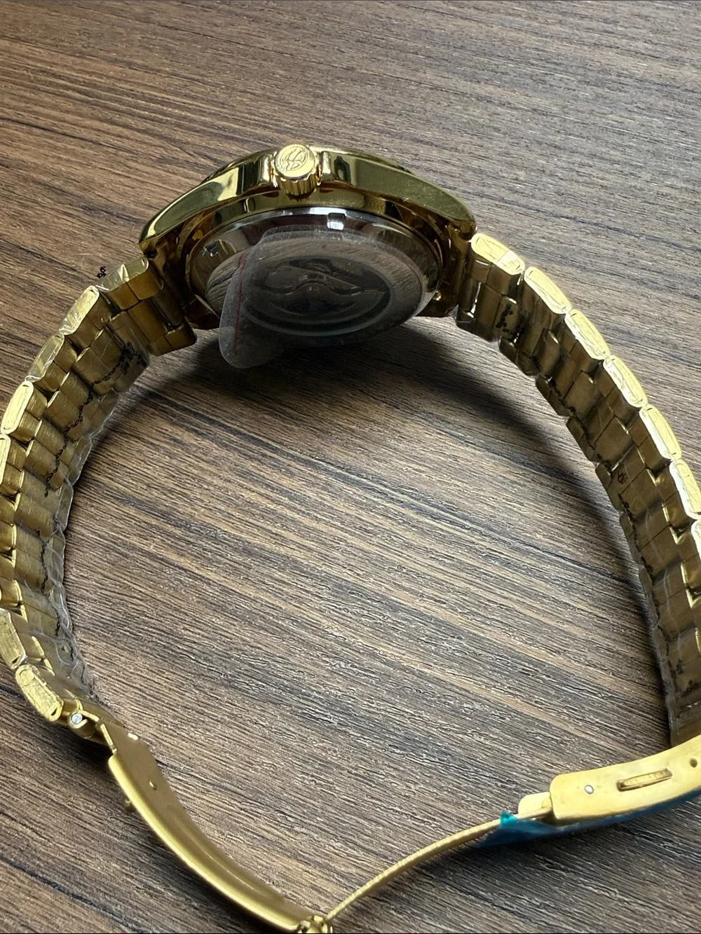 Men's Automatic Gold Watch with Black Dial