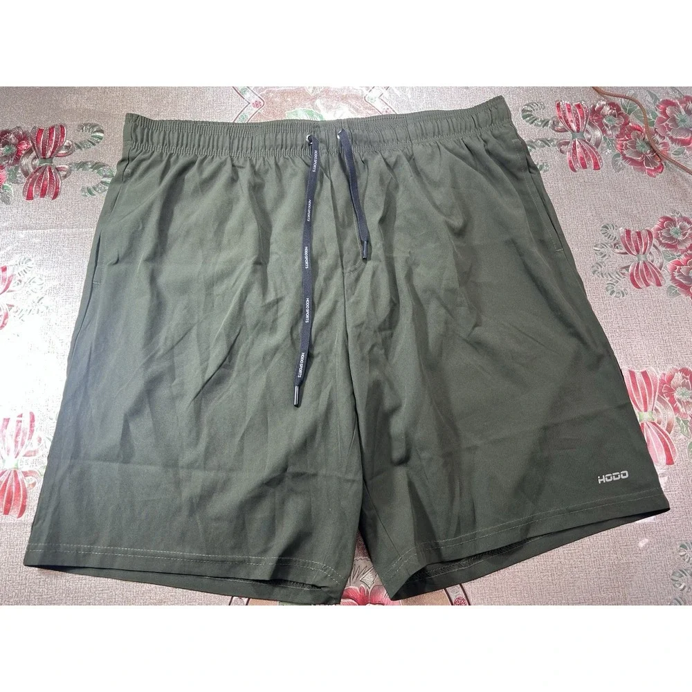 Men's HODO SPORTS Charcoal Green Mesh-Lined Swimming Trunks‎ - SIZE XXL