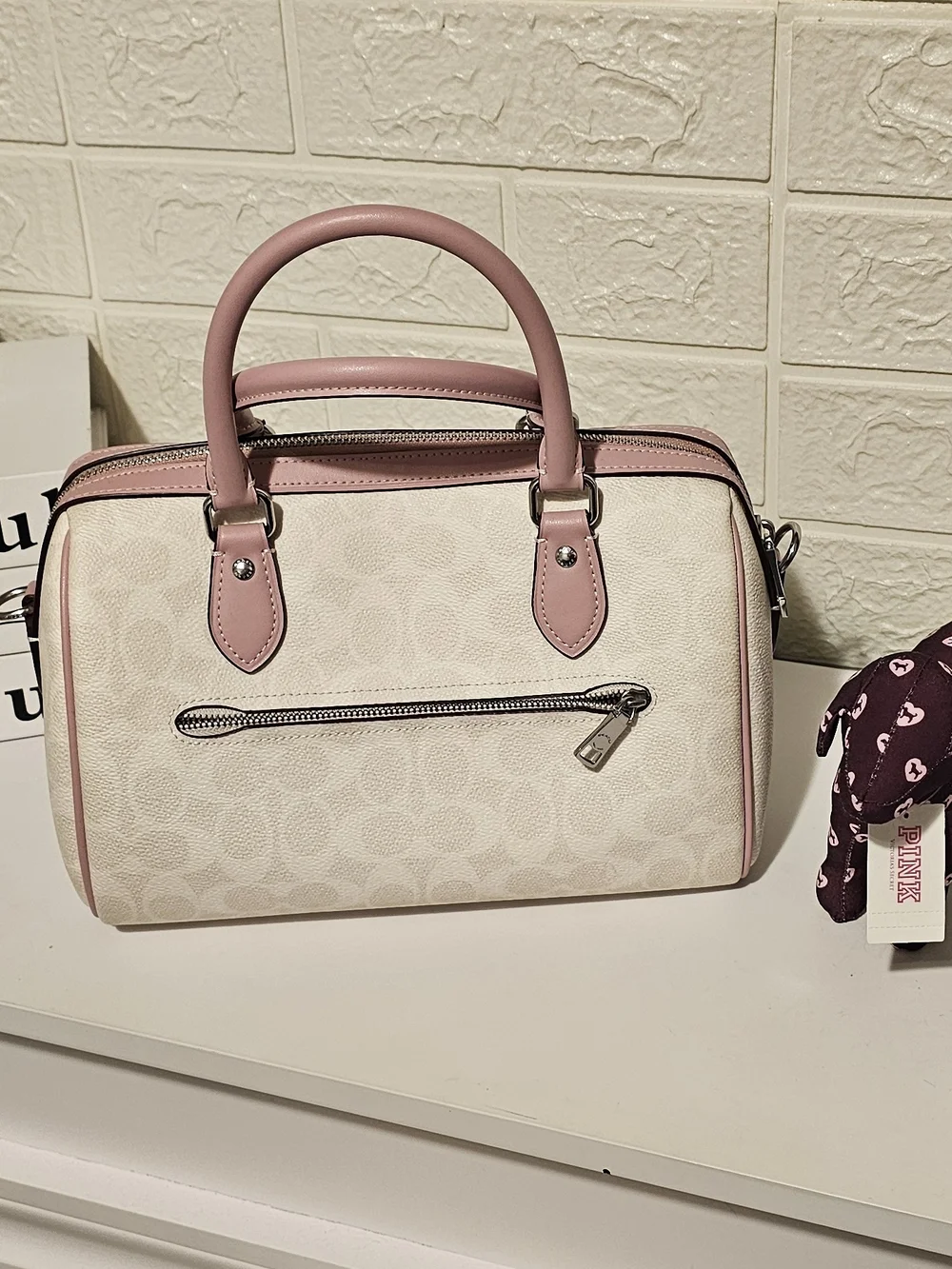 Coach satchel cream