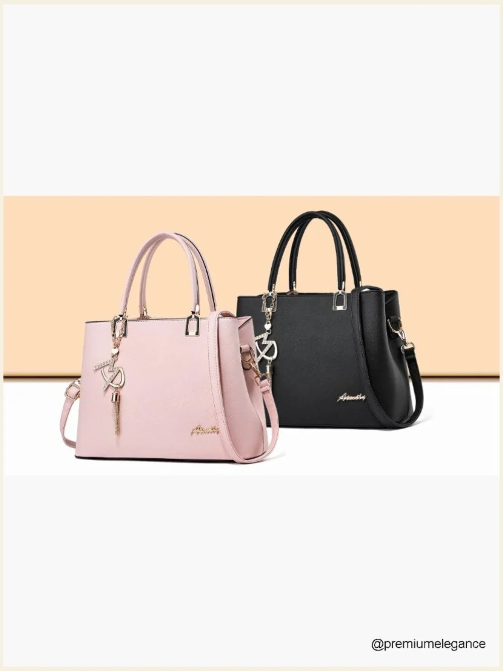 PU Leather Top Handle Satchel Tote Shoulder Crossbody Bag