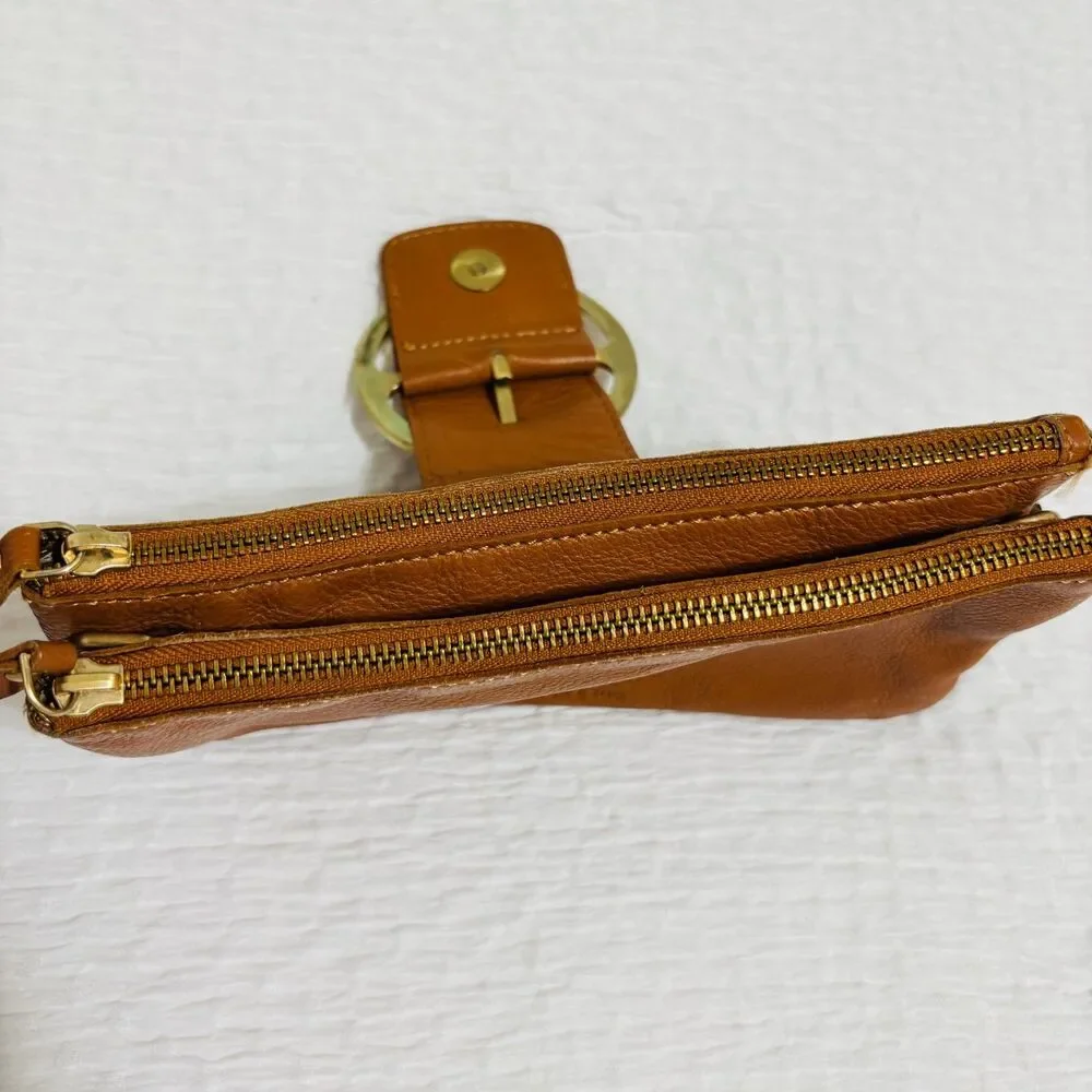 Harbour 2nd Leather Clutch Wristlet Gold Buckle
