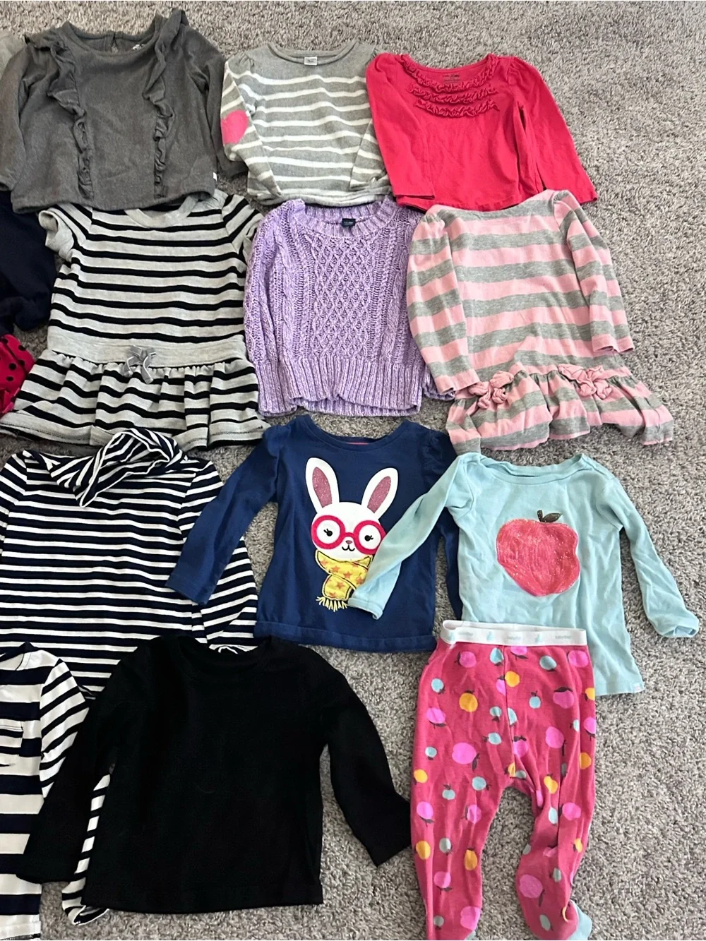 18-24 Months Toddler Girl Fall Winter Clothes Bundle 22 Pieces