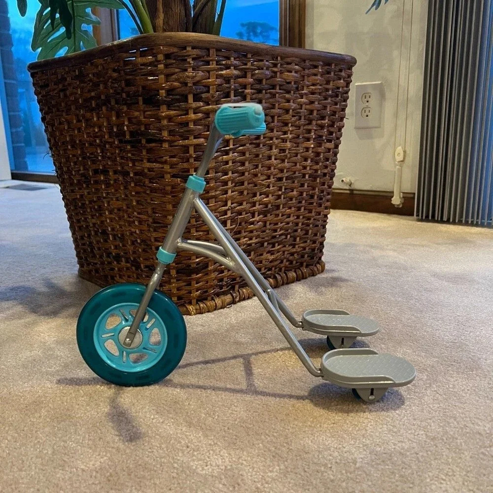American Girl Sporty Scooter Teal Silver 18 Inch Doll Accessory Retired 2009 New