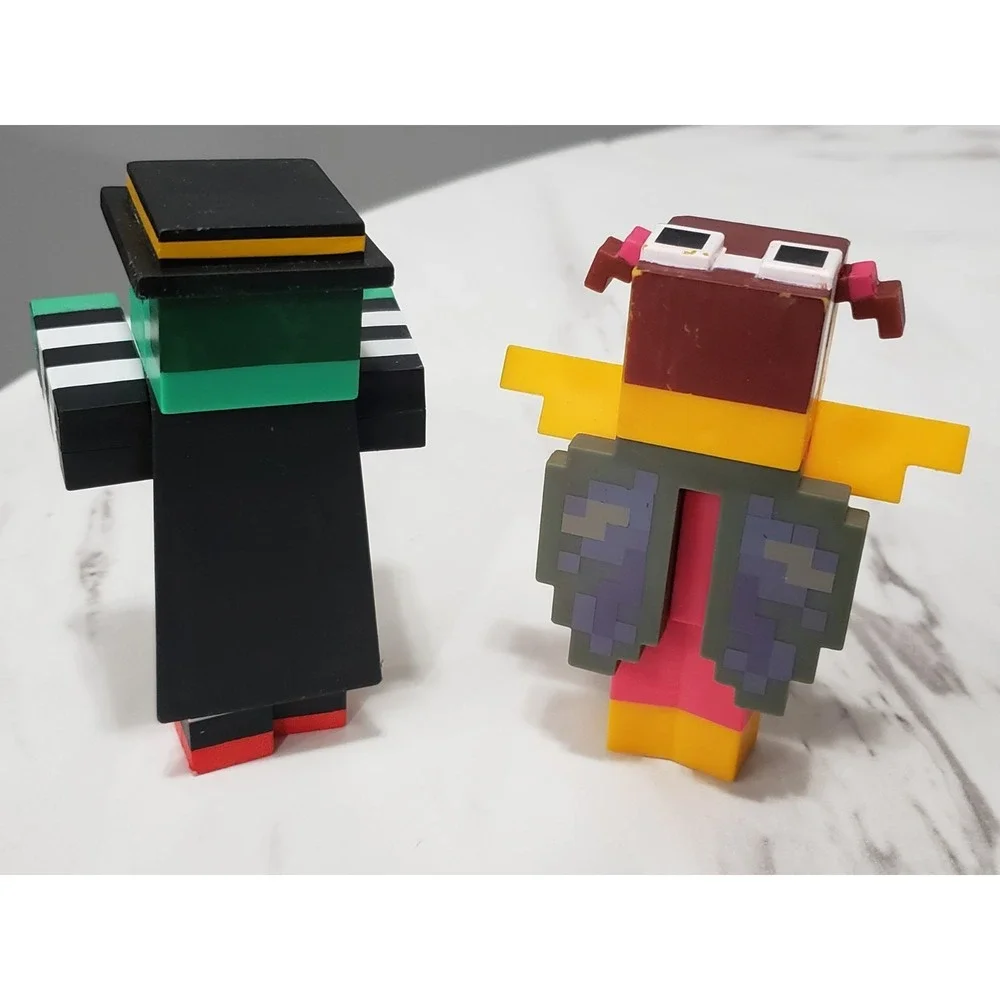 Lot 2 McDonald's Hamburglar Birdie Minecraft Style‎ Block Figure Toy Kids Meal