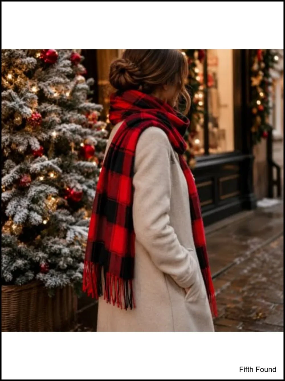 Women Men Classic Plaid Winter Scarf Soft Warm Cold Weather Scarf
