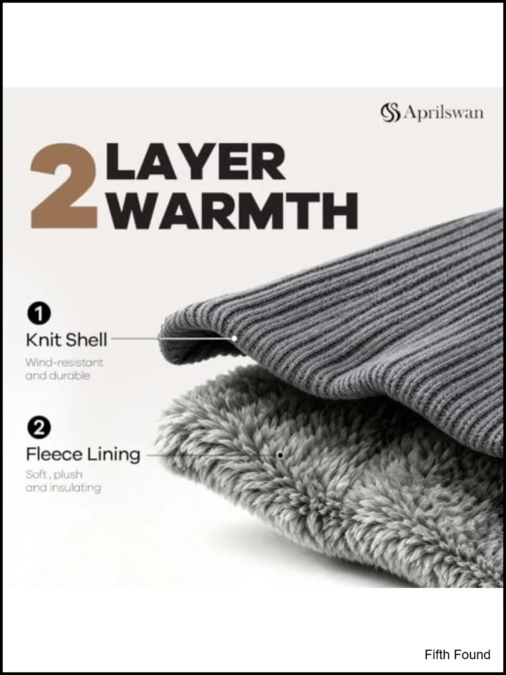 Knitted Neck Warmer Gaiter Acrylic Fleece Lined Winter Ski