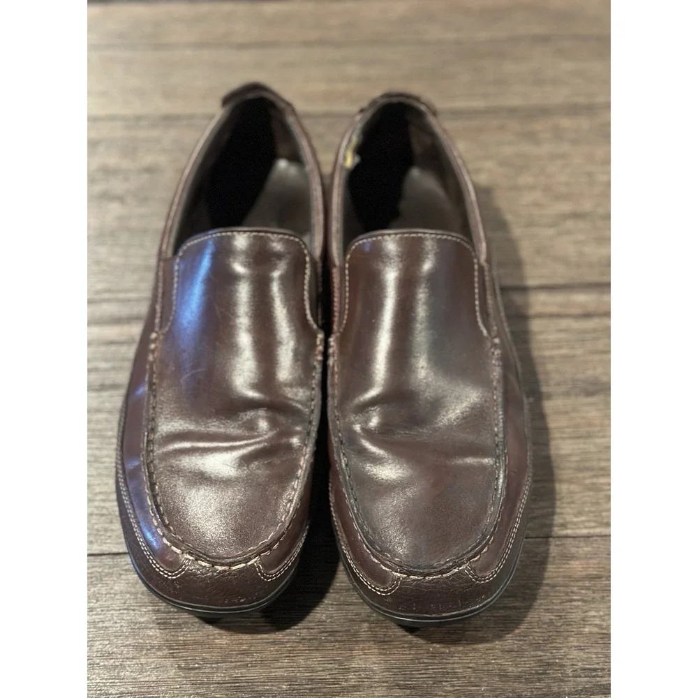 Cole Haan Tucker Venatian Loafers Sz‎ 14 W Brown Leather Comfort Driving Shoes
