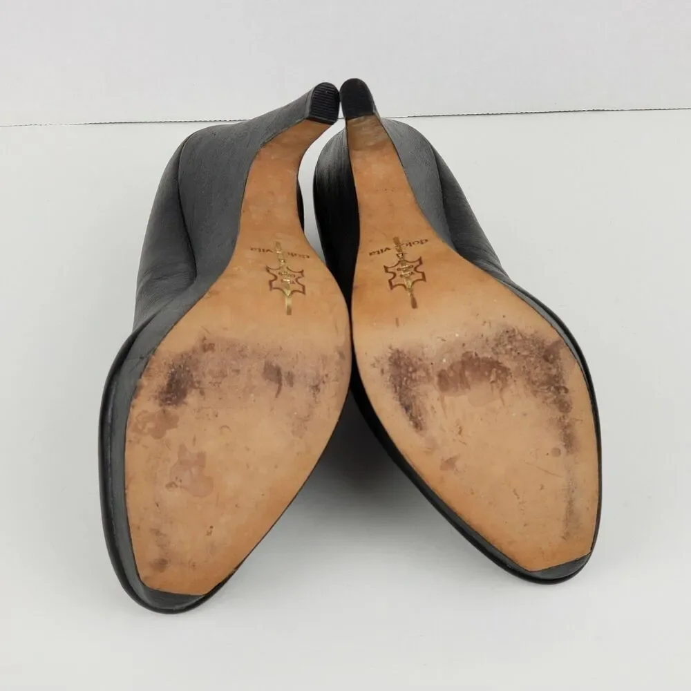 Dolce Vita Vero Cucio Black Pumps Women’s Size 8 – High Heel Slip‑On Dress Shoe