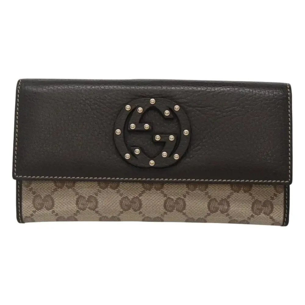 Gucci GG Crystal Long Wallet Beige