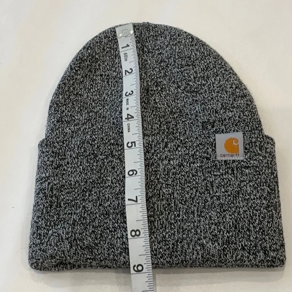 Carhartt Marled Black & White Cuffed Beanie