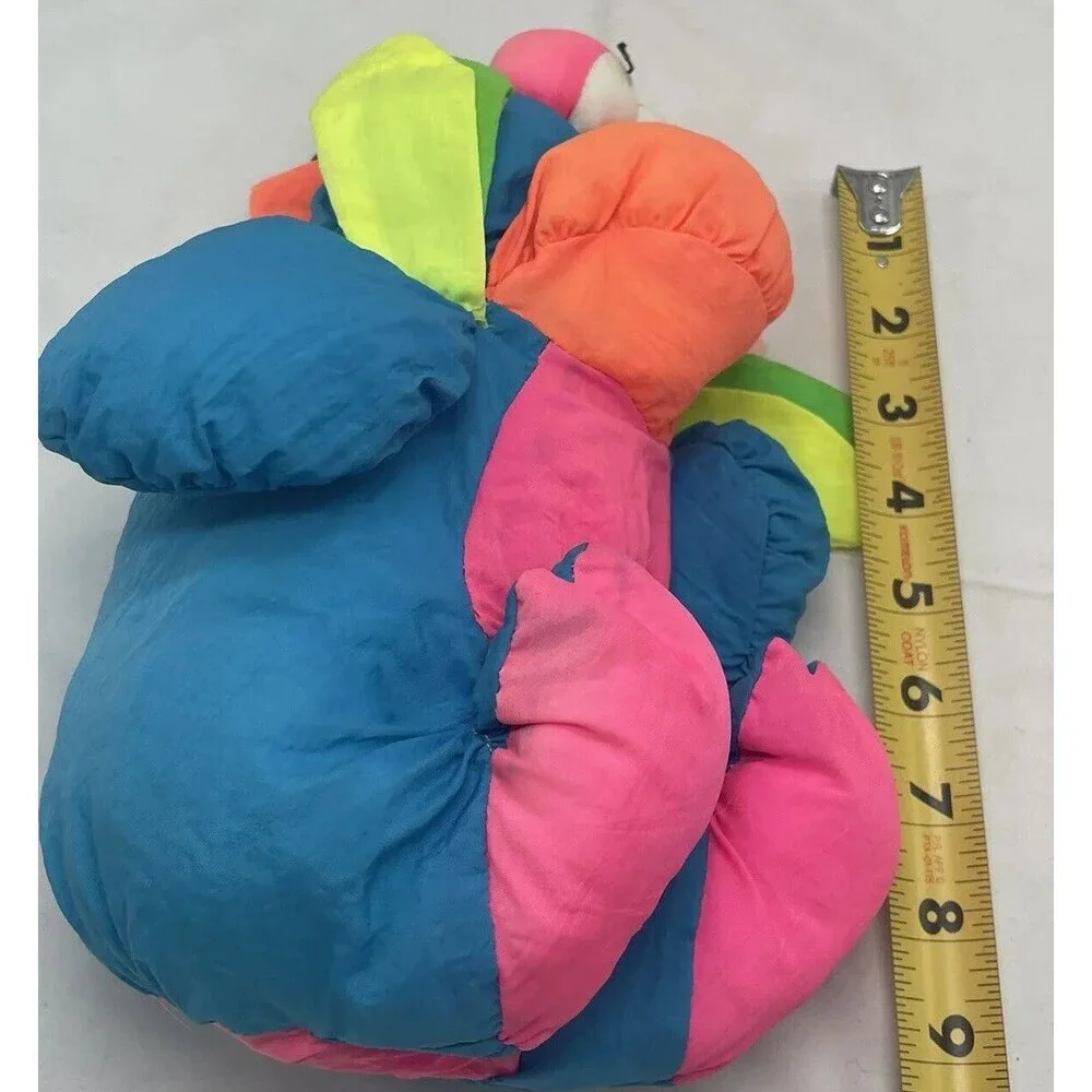 Vintage Ace Novelty Neon Bird Plush Nylon Puffalump 10