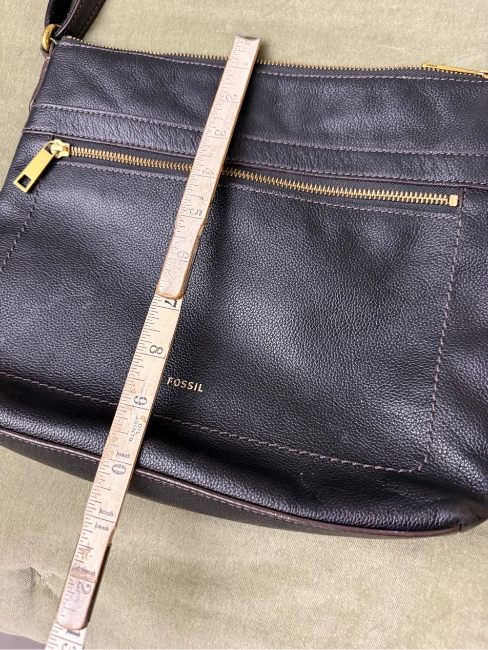 Fossil Felicity Black Leather Crossbody Bag #OSP