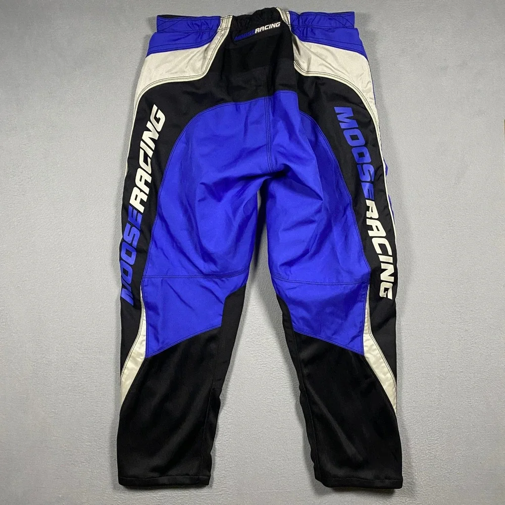 Moose Racing Motocross Pants Mens 34 Blue Black White Off-Road Riding Gear