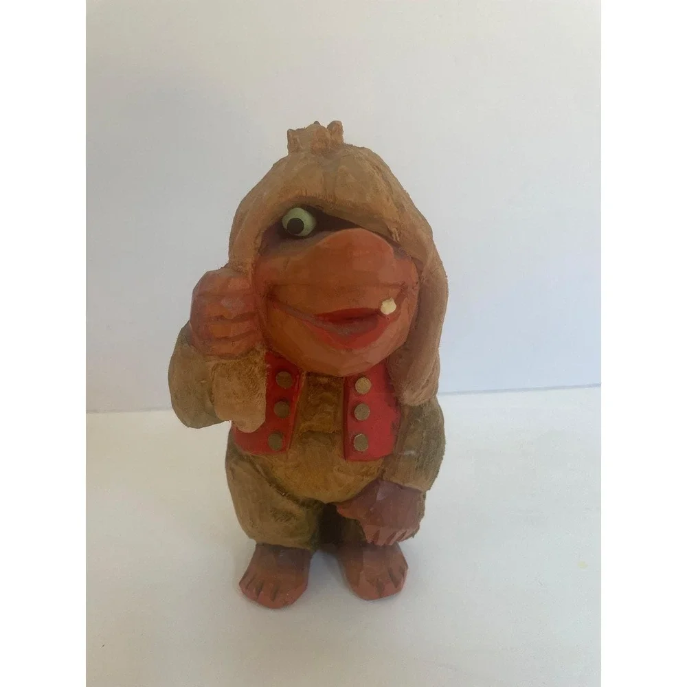 Vntg Henning Troll Figurine, RARE, Handcrafted, Norwegian/Scandinavian folk art