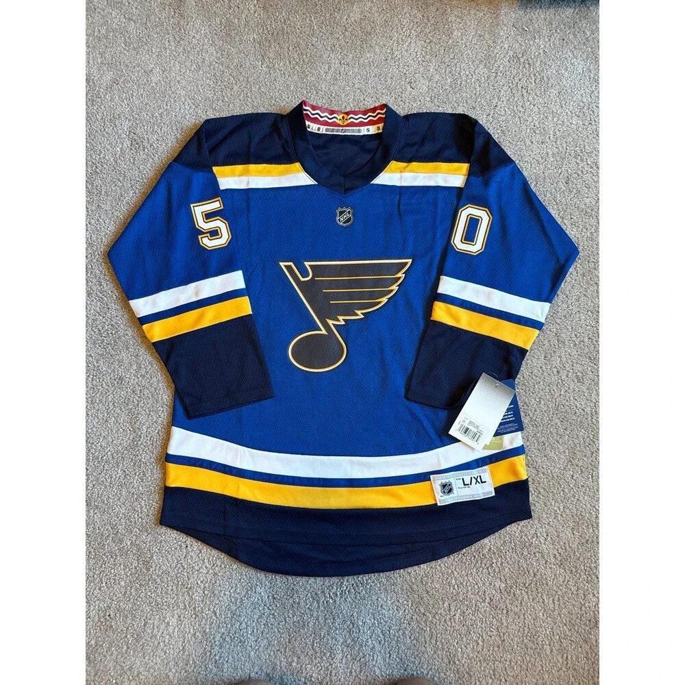 Jordan Binnington St. Louis Blues NWT NHL Youth Hockey Jersey Size L/XL