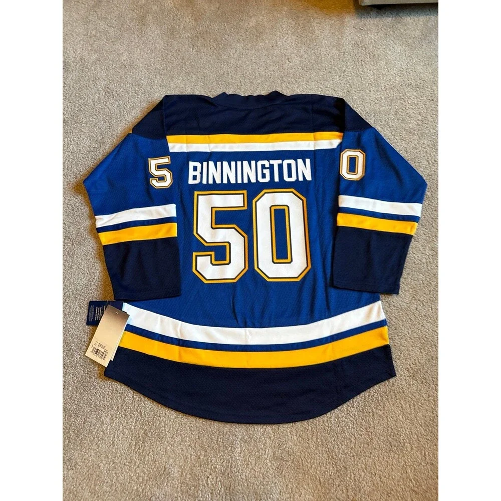 Jordan Binnington St. Louis Blues NWT NHL Youth Hockey Jersey Size L/XL