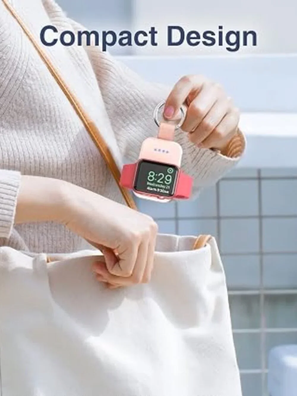 iVALUX Portable Wireless Charger for Apple Watch Travel Keychain Power Bank