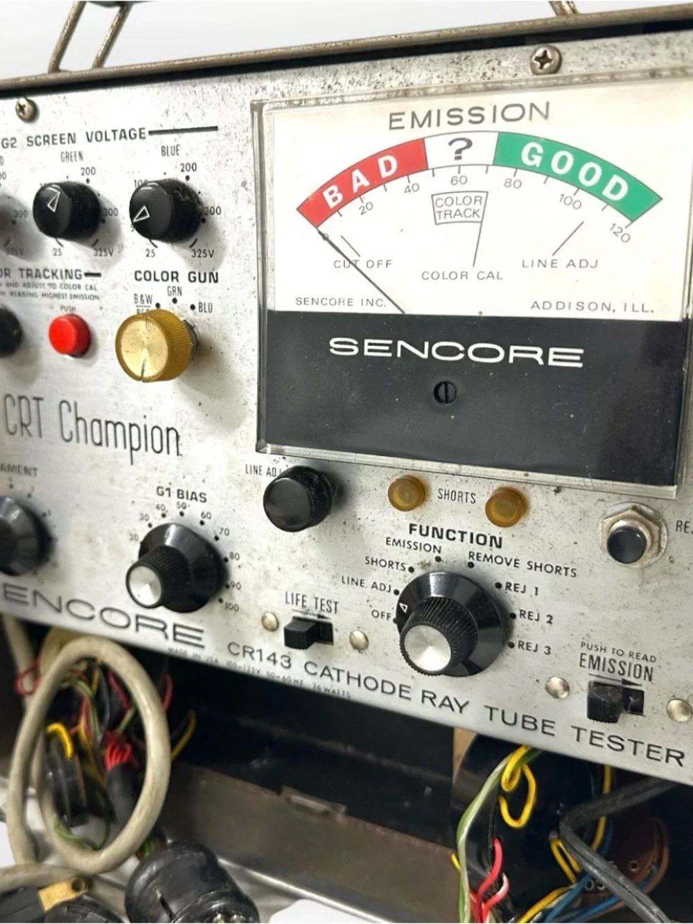 Vintage 1968 Sencore CR143 CRT Champion Cathode Ray Tube Tester W/Manuals