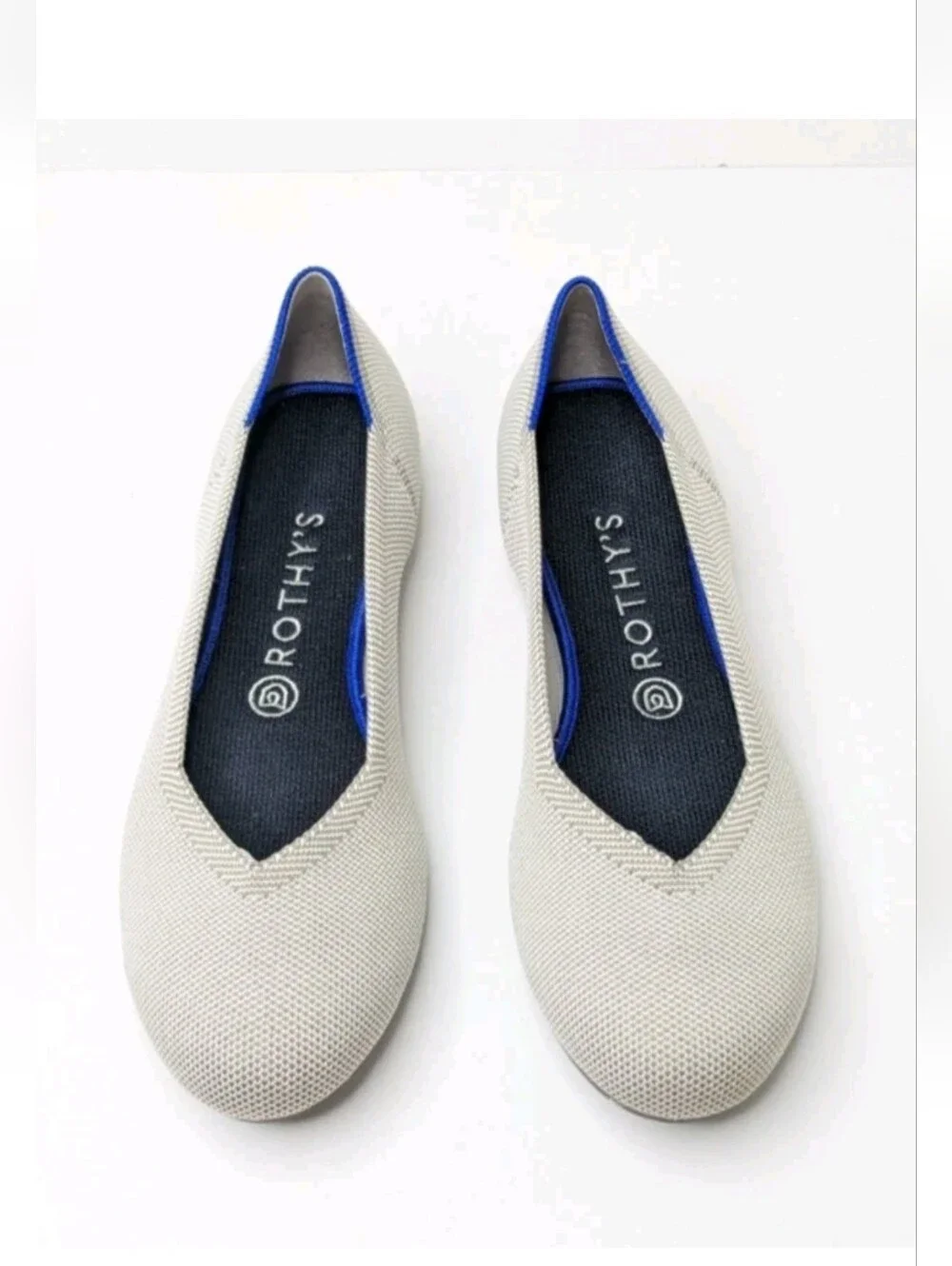 Rothy's‎ The Flat Round Toe Slip-On Ballet Flats Flax Birdseye Womens 6