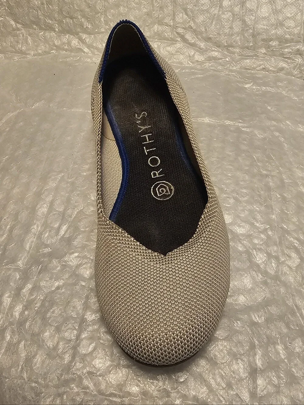 Rothy's‎ The Flat Round Toe Slip-On Ballet Flats Flax Birdseye Womens 6
